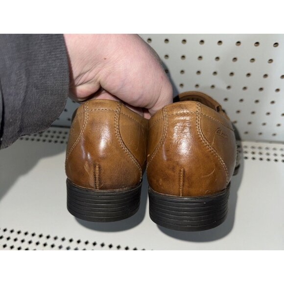 Clarks Whiddon Step Mens Leather Slip On Casual Dress Loafers Size 13 M Brown main image 7